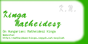 kinga matheidesz business card